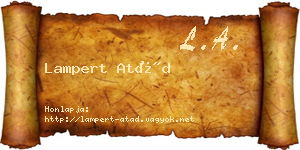 Lampert Atád névjegykártya